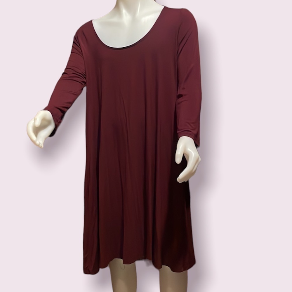LULUS Long Sleeve Maroon Dress‎ Size Medium NWOT